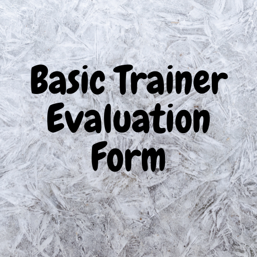 Basic Trainer Evaluation Form