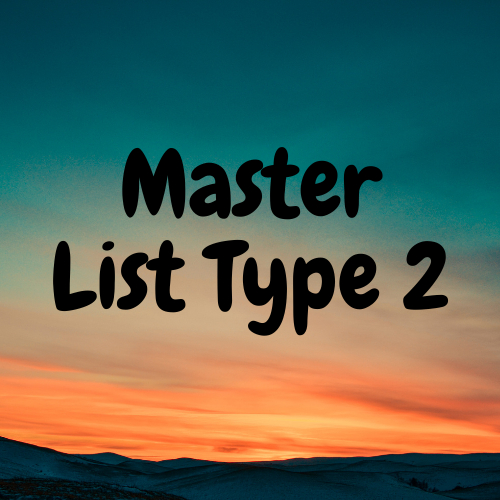 Master List Type 2