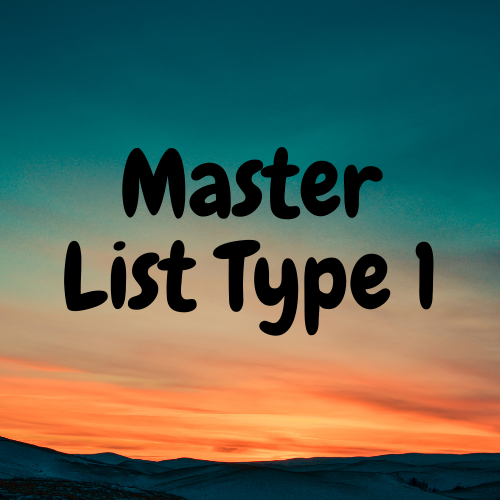 Master List Type 1